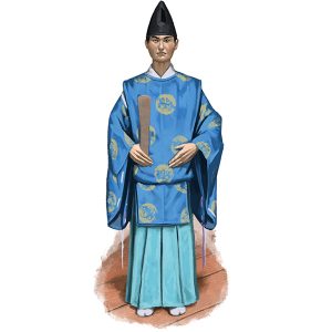Junior Shinto Priest in vestments for a minor matsuri